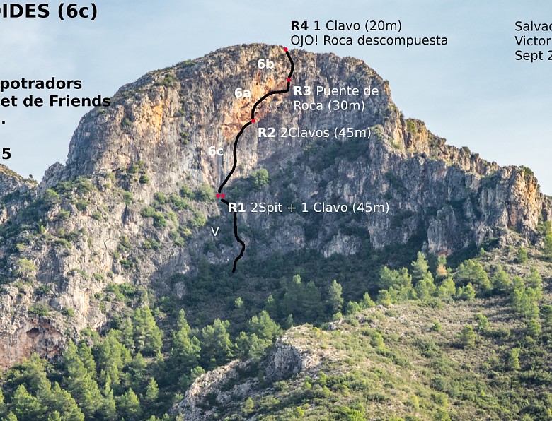 Vía de escalada al Mollo